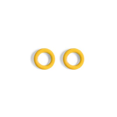 Earrings RINGS- traffic yellow