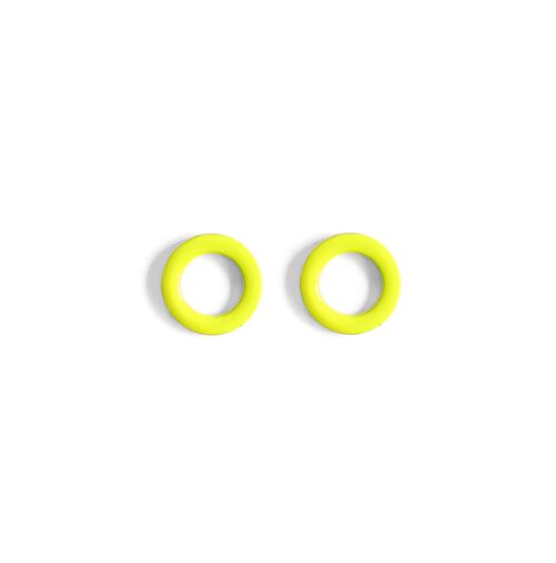 Earrings RINGS- sulfur yellow
