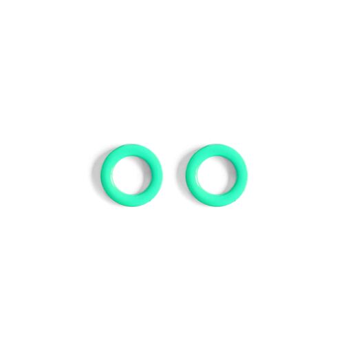 Earrings RINGS- pastel green