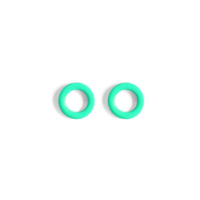 Earrings RINGS- pastel green