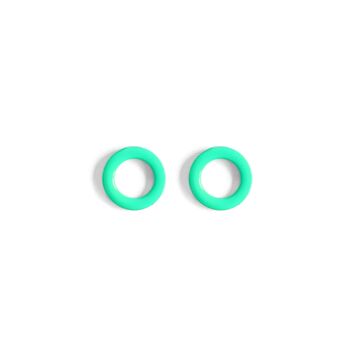 Boucles d'oreilles RINGS- vert pastel
