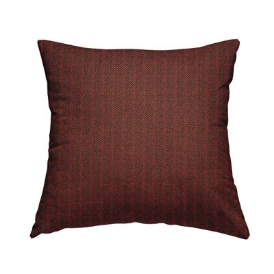 Furnishing Fabrics Herringbone Dark Red Pattern Cushions Piped Finish Handmade To Order
