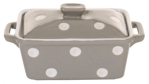 Beige butter dish with dots Isabelle Rose