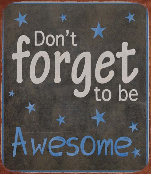Metal sign Awesome 30x26 cm