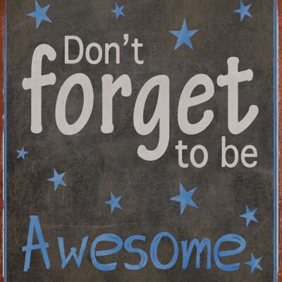 Metal sign Awesome 30x26 cm