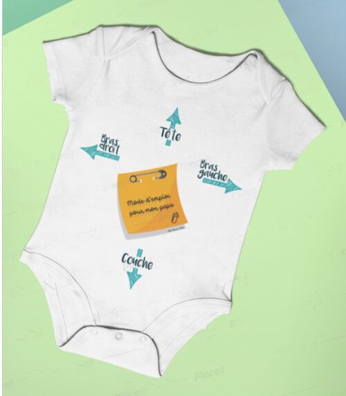 Body bébé humoristique pour papa - bleu