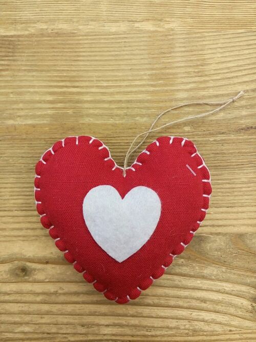 Textile heart 10 cm