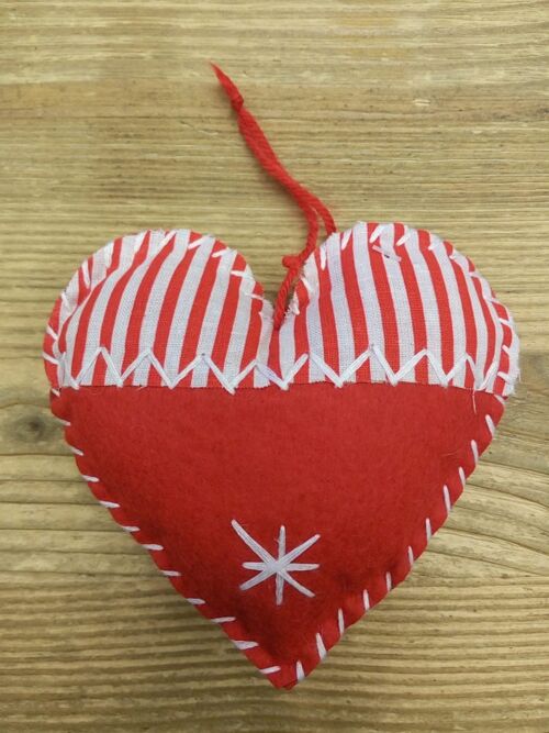 Textile heart 12 cm