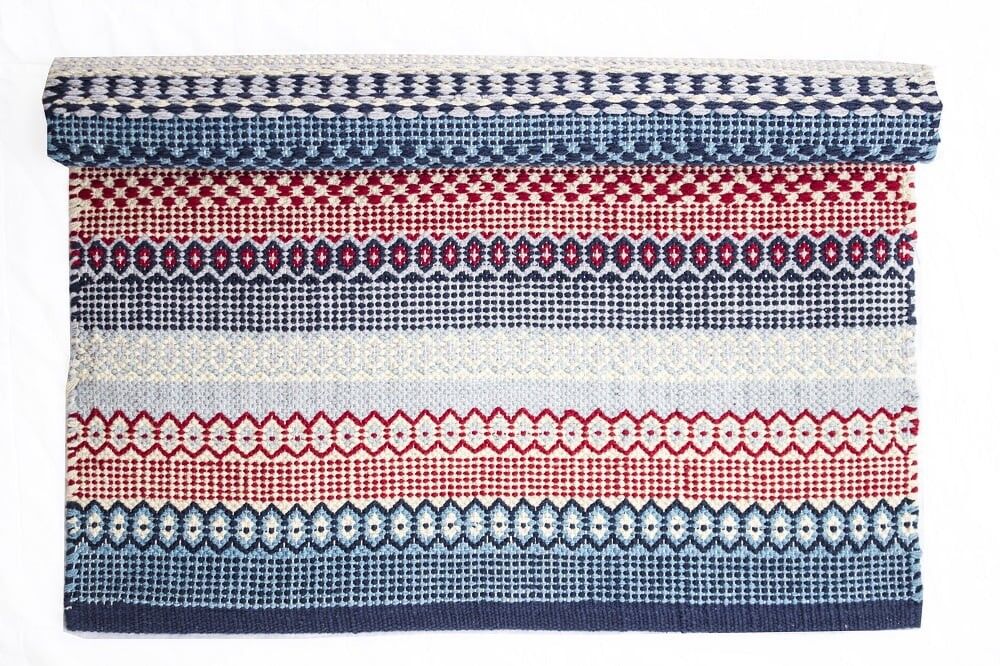 Tappeto blu navy e rosso 60x90 cm Isabelle Rose