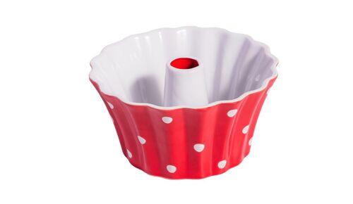 Red small round dish with dots Isabelle Rose