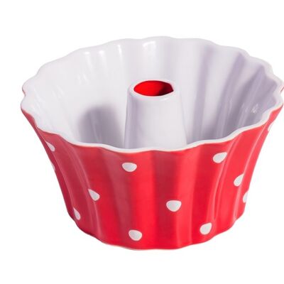 Red small round dish with dots Isabelle Rose