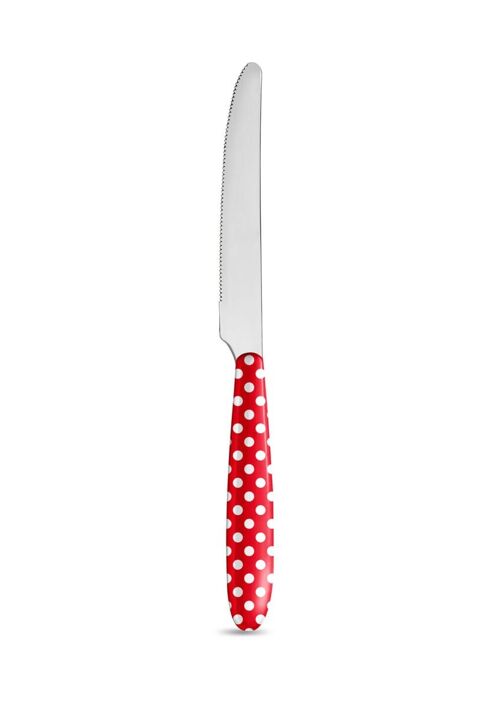 Knife Red with dots