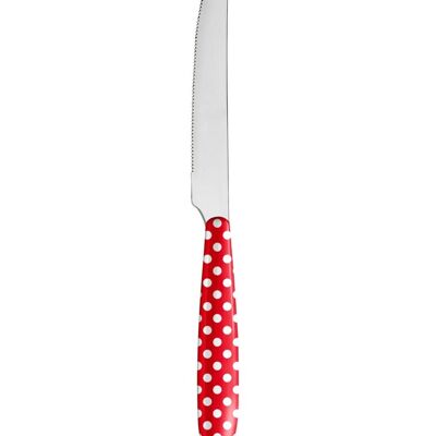 Knife Red with dots