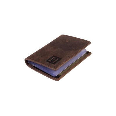 Leather brown card case