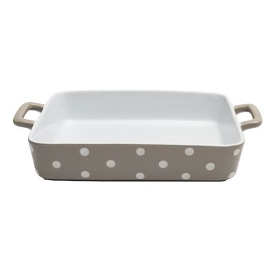 Beige large family dish with dots Isabelle Rose