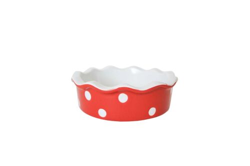 Small pie dish Red Isabelle Rose