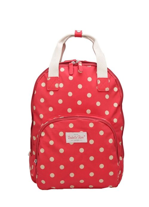 Polka dot red backpack 30x40 cm Isabelle Rose