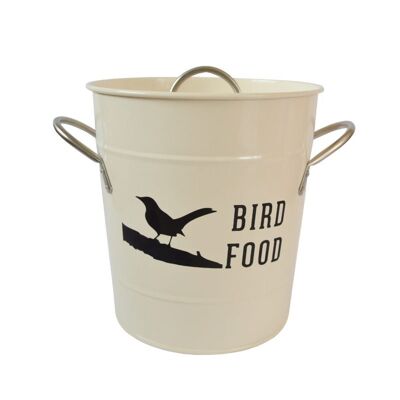 Beige bird food bin 21x19 cm