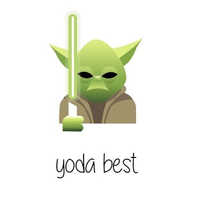 Imán metálico Yoda mejor 10x5 cm