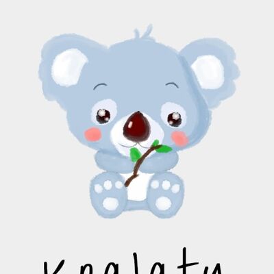 Metal magnet Koalaty friend 10x5 cm