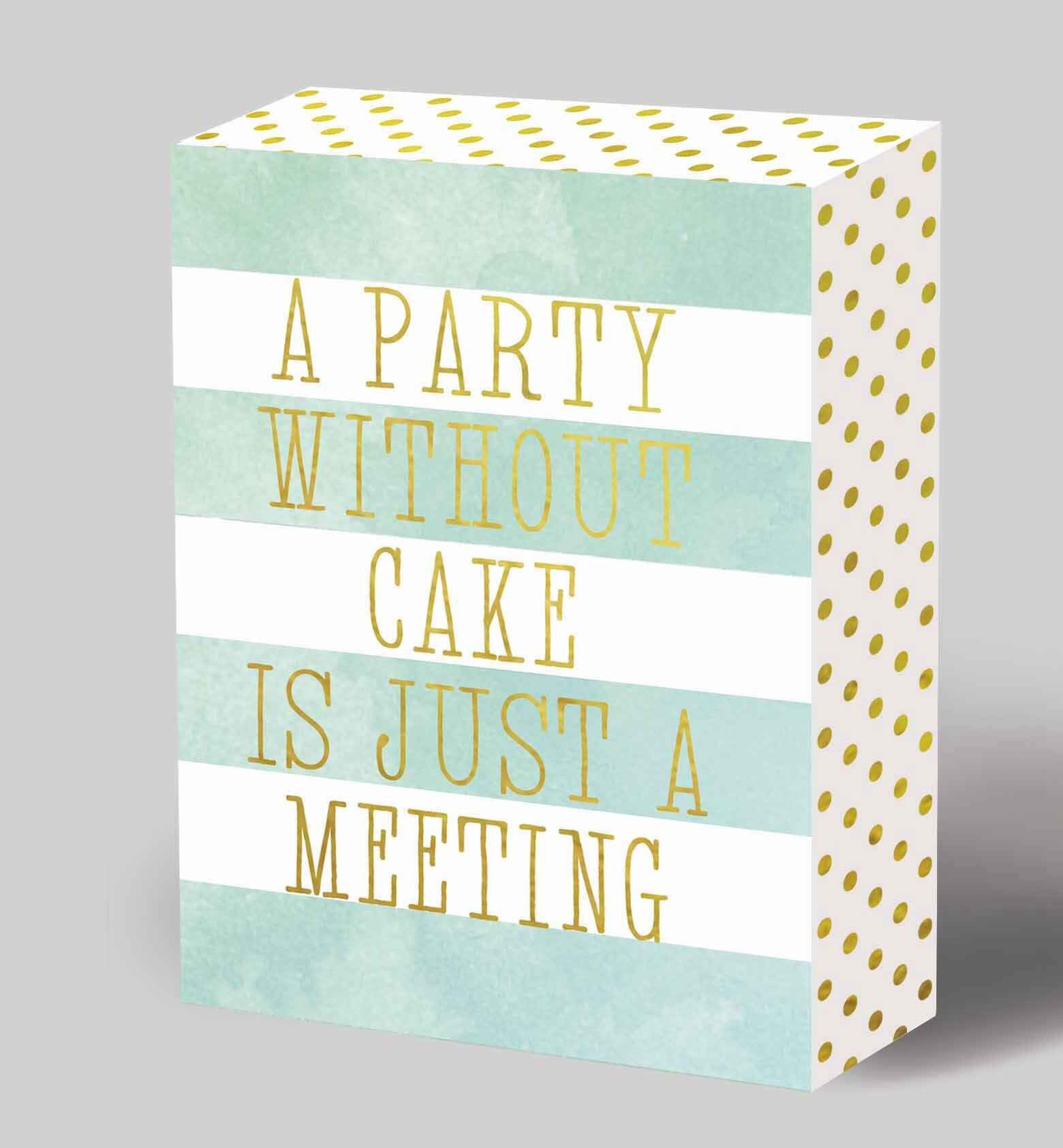 Decoro in legno Festa 18x13 cm