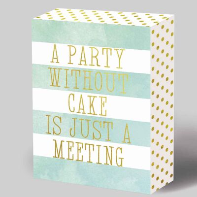 Wooden decor Party 18x13 cm