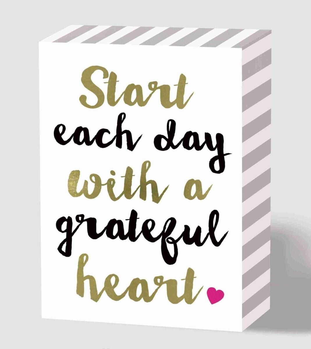 Décor en bois Coeur reconnaissant 18x13 cm