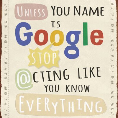 Metal sign Google name 30x26 cm