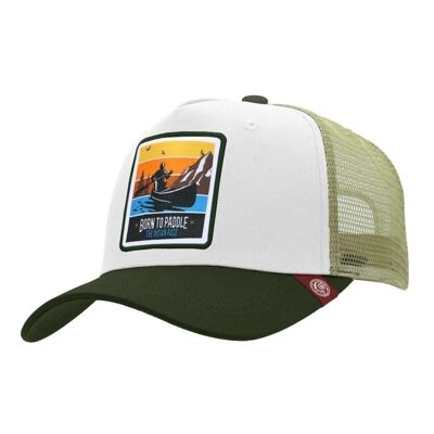 8433856070040 - Trucker Cap Born to Paddle White The Indian Face for men and women