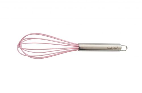 Pastel pink silicone egg beater Isabelle Rose 25 cm