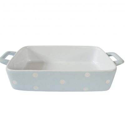 Pastel blue small dish with dots Isabelle Rose
