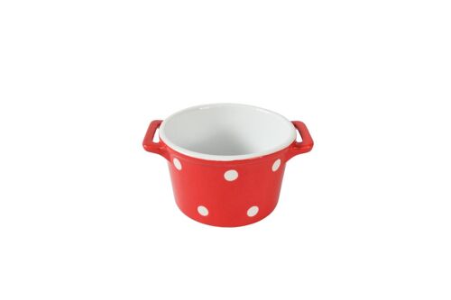 Red cereal bowl with handles & dots Isabelle Rose