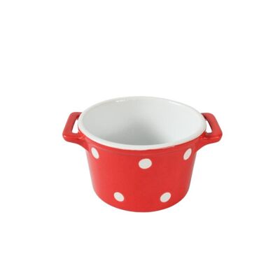 Red cereal bowl with handles & dots Isabelle Rose