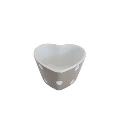 Stampo a cuore beige con pois Isabelle Rose