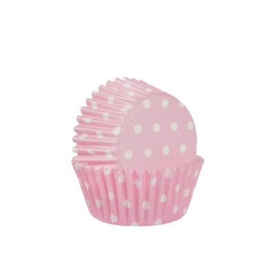 Cartine per cupcake rosa a pois 60 pz Isabelle Rose