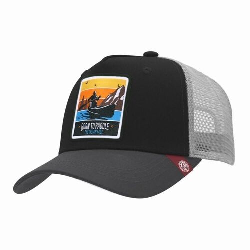 8433856070057 - Gorra Trucker Born to Paddle Negro The Indian Face para hombre y mujer