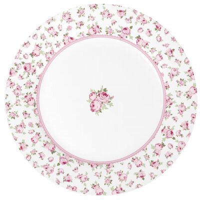 Grande assiette en porcelaine Petites fleurs 23 cm Isabelle Rose