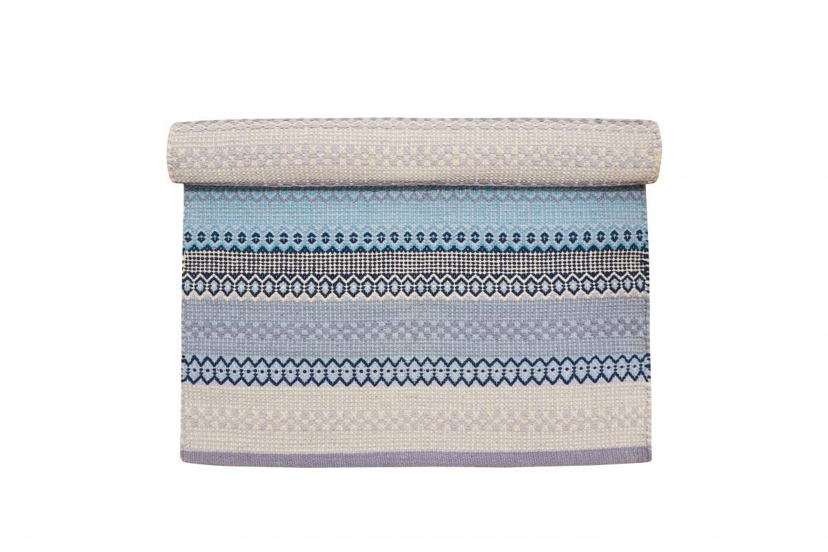 Tappeto blu perla e grigio 60x90 cm Isabelle Rose