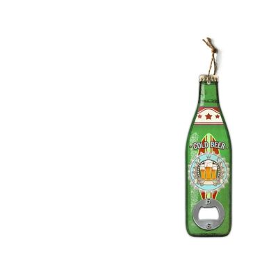 Bottle opener beer in green colour 20 cm