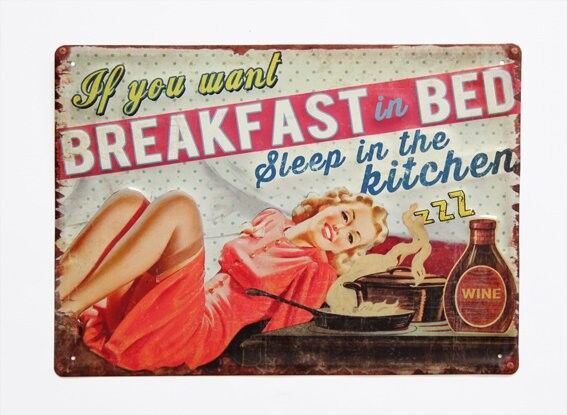 Targa in metallo Colazione 30cx40 cm