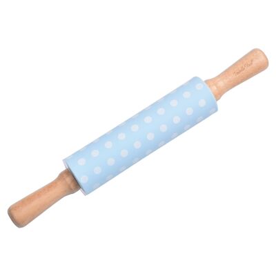 Kids silicone rolling pin with dots blue 30 cm Isabelle Rose