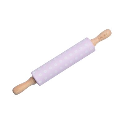 Silicone rolling pin with dots pink 38 cm Isabelle Rose