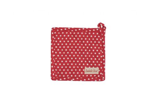 Pot holder Polka dot red 20x20 cm Isabelle Rose