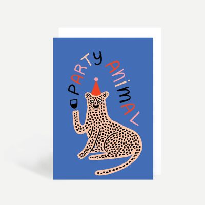 Party Animal Leopard Greetings Card