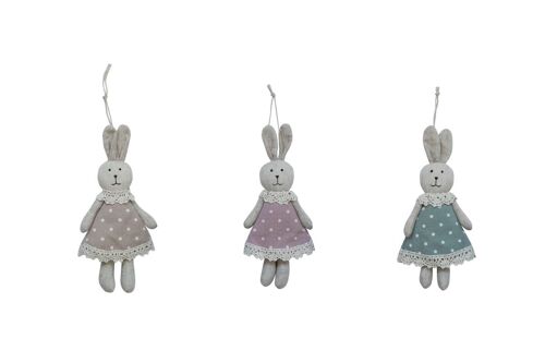 Textile rabbit Spring M 18 cm set of 3 pieces