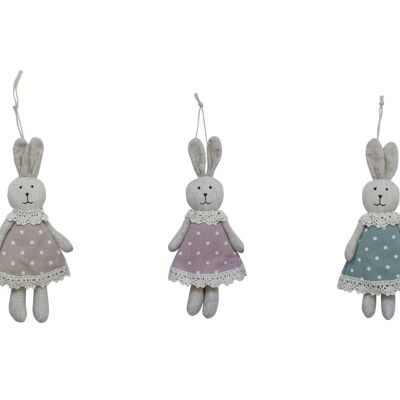 Conejo textil Primavera M 18 cm juego de 3 piezas