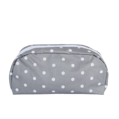 Beauty case grigio pois tondo 20x14 cm Isabelle Rose