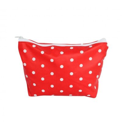 Cosmetic bag red dots L 20x16 cm Isabelle Rose