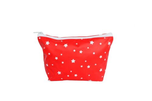 Cosmetic bag red stars L 20x16 cm Isabelle Rose