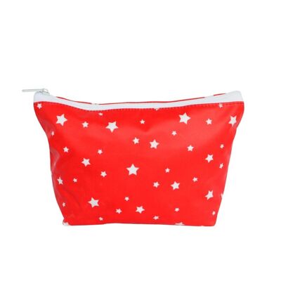Cosmetic bag red stars L 20x16 cm Isabelle Rose